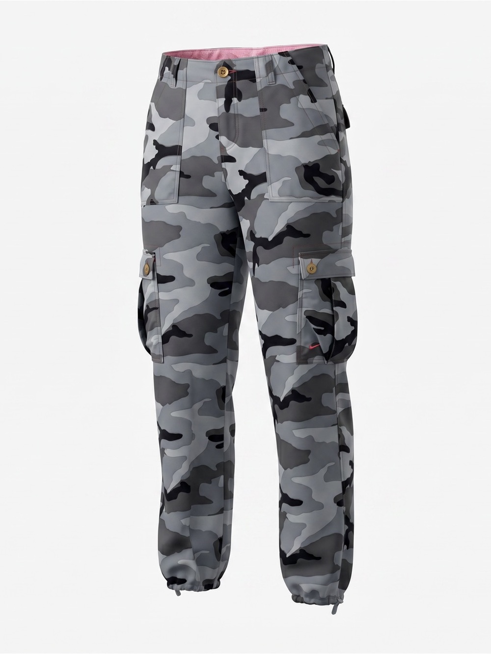 Nike Women's Nike Fit Gray & Black Oversized Cargo Pants Size Small